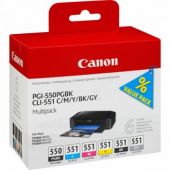 Canon 6496B005 (PGI-550 CLI 551) Ink cartridge multi pack, 7ml, Pack qty 6
