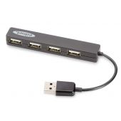 Ednet 85040 interface hub USB 2.0 480 Mbit/s Black