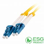 Cablenet 2m OS2 9/125 LC-LC Duplex Yellow LSOH Fibre Patch Lead (PK 10)