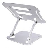 StarTech.com Laptop Stand for Desk, Ergonomic Laptop Stand Adjustable Height, Aluminum, Portable, Supports up to 22lb (10kg), Foldable Laptop Holder for Desk - Angled Notebook Computer Riser/Lift