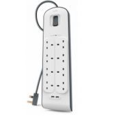 Belkin BSV804AF2M surge protector White 8 AC outlet(s) 2 m