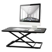 ProperAV Slim Profile Sit or Stand Up Desktop Workstation 5 Height Settings