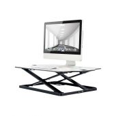 ProperAV Slim Profile Sit Stand Up Desktop Workstation with 12 Height Settings