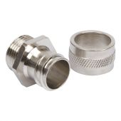 Cablenet 25mm Fixed Steel Gland & Locknut