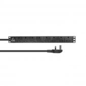 Lanview LVR-3MUK-SPD-UK8 power distribution unit (PDU) 8 AC outlet(s) 1.4U Black