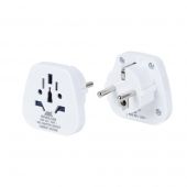 Rivacase PS4100 W00 power plug adapter Type C (Europlug) Type G (UK) White