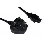 Cables Direct UK Mains Black 1.8 m C5 coupler BS 1363