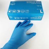 Examination and protective gloves, Nitrile, 100 pieces Box, Blue, Size L