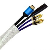 Cablenet 50m Braided Sleeving 8mm-17mm (25mm max) LSOH White