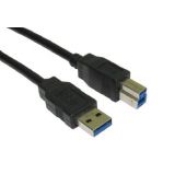 Cables Direct USB3-801 USB cable 1 m USB 3.2 Gen 1 (3.1 Gen 1) USB A USB B Black