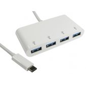 OEM USB-C to 4 USB 3.0 Port Hub White