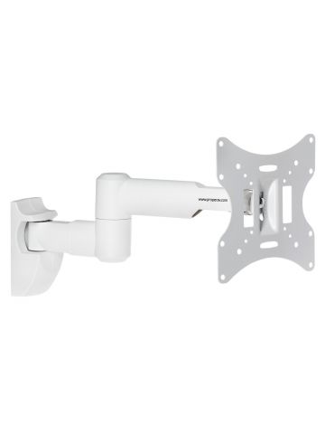 ProperAV Swing Arm White TV Wall Bracket 23- 43" Tilt 20 VESA Max 200x200 Dual Pivot