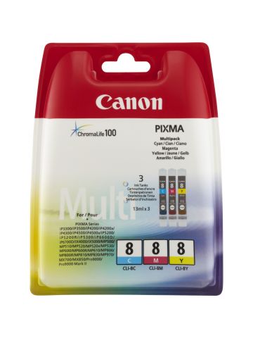 Canon 0621B029/CLI-8 Ink cartridge multi pack C,M,Y 3x13ml Pack=3 for Canon Pixma IP 3300/4200/6600/MP 960/Pro 9000