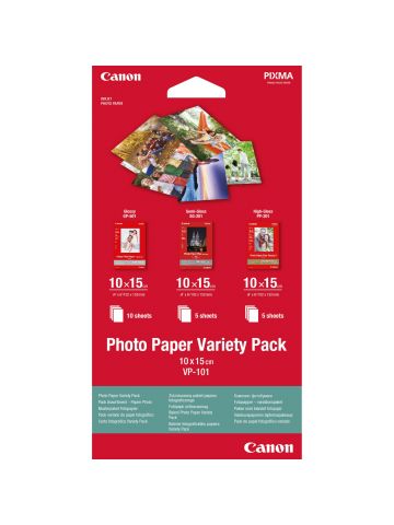 Canon VP-101 Photo Paper Variety Pack 4x6” - 20 Sheets