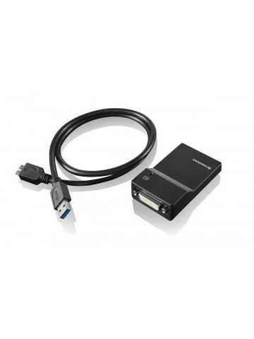 Lenovo USB 3.0 - DVI/VGA USB A DVI/VGA Black