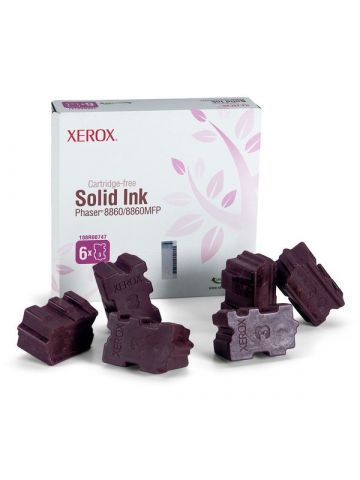 Xerox 108R00747 Dry ink in color-stix magenta, 6x14K pages Pack=6 for Xerox Phaser 8860