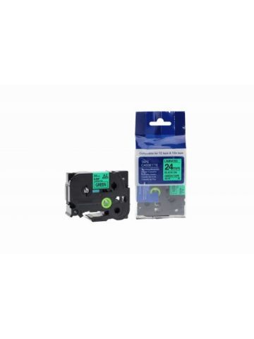 CTS Compatible Brother P-Touch TZe-751 Black on Green also for TZ-751 Label Cassette