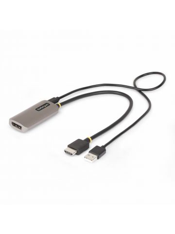 StarTech.com 1ft (30cm) HDMI to DisplayPort Adapter Cable, 8K 60Hz, Active HDMI 2.1 to DP 1.4 Video Converter, USB Bus Powered with Included Cable