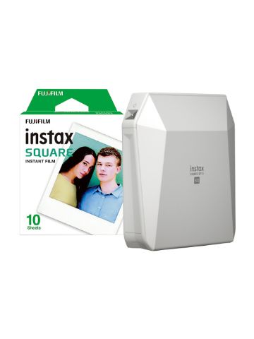 Fujifilm Instax SP-3 Share Square Wireless Photo Printer including 20 Film Pack - White