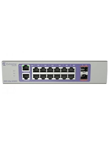 Extreme networks 220-12P-10GE2 Managed L2/L3 Gigabit Ethernet (10/100/1000) Bronze,Purple 1U Power over Ethernet (PoE)