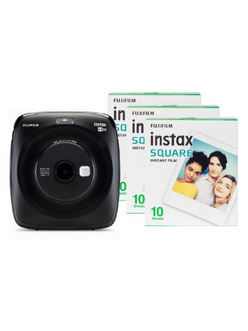 Fujifilm Instax Square SQ20 Hybrid Instant Camera (30 Shots) - Matte Black