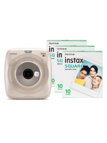 Fujifilm Instax Square SQ20 Hybrid Instant Camera (30 Shots) - Beige