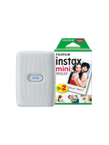 Fujifilm Instax Mini Link Wireless Photo Printer including 20 Shots - Ash White