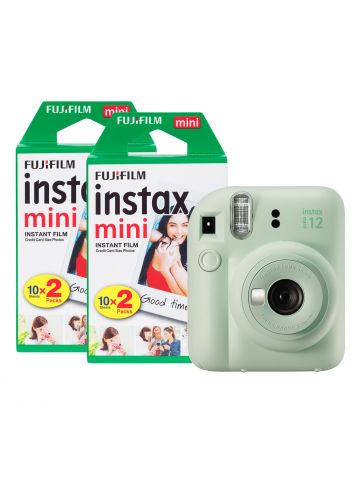 Fujifilm Instax Mini 12 Instant Camera with 40 Shot Film Pack - Mint Green