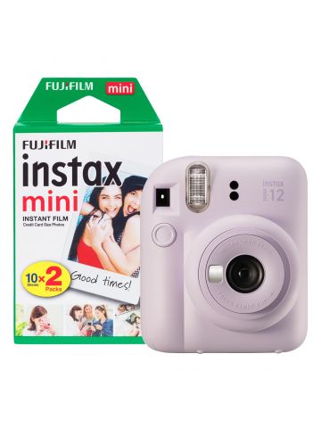 Fujifilm Instax Mini 12 Instant Camera with 20 Shot Film Pack - Lilac Purple