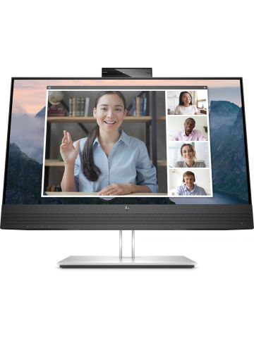 HP E24mv G4 FHD Conferencing Monitor computer monitor 60.5 cm (23.8") 1920 x 1080 pixels Full HD Black, Silver