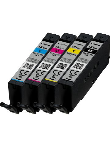 Canon 1998C005/CLI-581XXL Ink cartridge multi pack Bk,C,M,Y extra High-Capacity 11,7ml 6360/820/760/824 pg Pack=4 for Canon Pixma TS 6150/8150