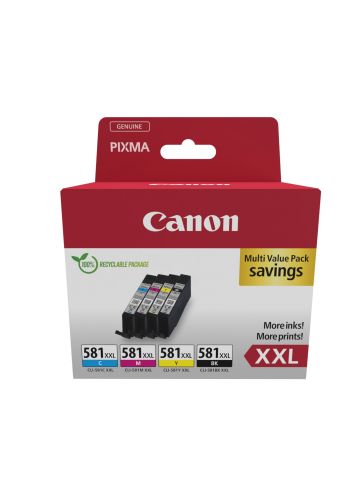 Canon 1998C007/CLI-581XXL Ink cartridge multi pack Bk,C,M,Y extra High-Capacity Pack=4 for Canon Pixma TS 6150/8150