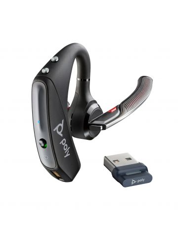 POLY Voyager 5200 Headset Wireless Ear-hook Car/Home office Bluetooth Charging stand Black