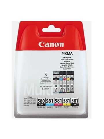 Canon 2078C006 (PGI-580 CLI 581 CMYK) Ink cartridge multi pack, Pack qty 5