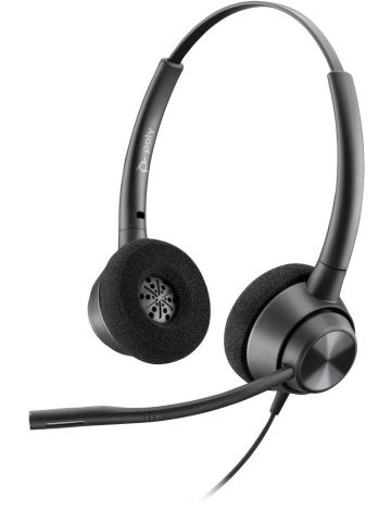 POLY EncorePro 320 with Quick Disconnect Binaural Headset TAA