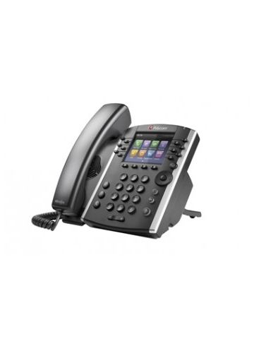 POLY VVX 410 IP phone Black Wired handset LCD 12 lines Wi-Fi