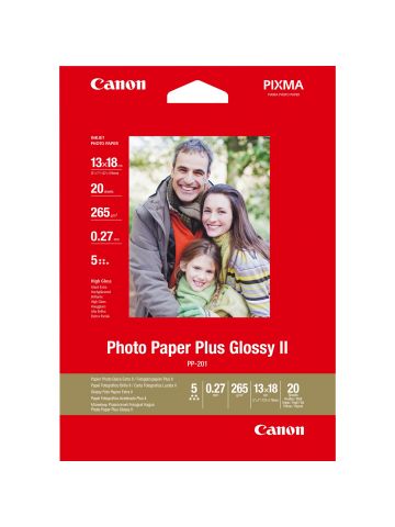 Canon PP-201 Glossy II Photo Paper Plus 5x7" - 20 Sheets