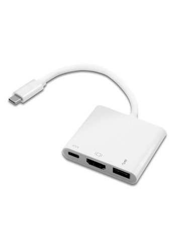 Cablenet 20cm USB 3.1c Male - HDMI 1.4b USB 3.1c, USB 3.0 Type A Active Adaptor