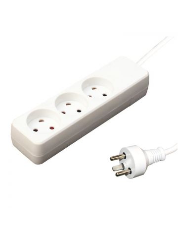 Garbot 24155119-1 power extension 1 m 3 AC outlet(s) Indoor White