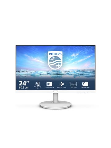 Philips V Line 241V8AW/00 LED display 60.5 cm (23.8") 1920 x 1080 pixels Full HD LCD White