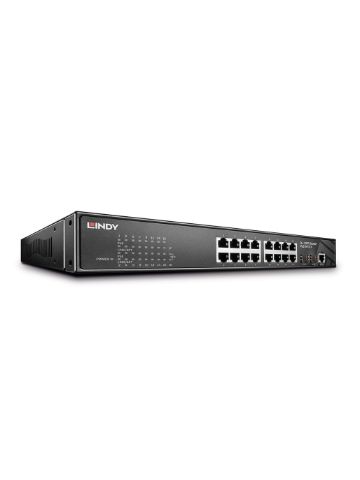 Lindy 25048 network switch Managed Gigabit Ethernet (10/100/1000) Black Power over Ethernet (PoE)