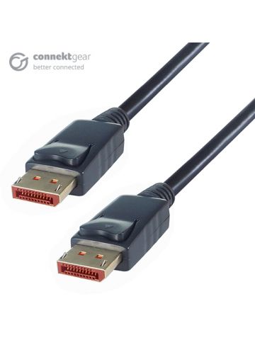 connektgear 3m V1.4 8K DisplayPort Connector Cable - Male to Male Gold Lockable Connectors