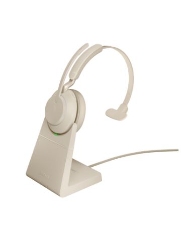 Jabra Evolve2 65 USB-A UC Chrg stand Mono - Beige