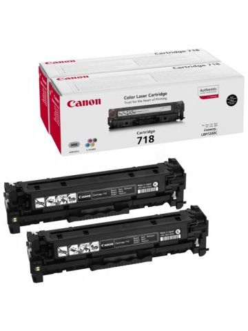 Canon 2662B005 (718BKVP) Toner black, 3.4K pages  5% coverage, Pack qty 2