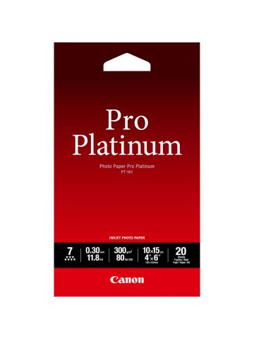 Canon PT-101 Pro Platinum Photo Paper 4x6" - 20 Sheets