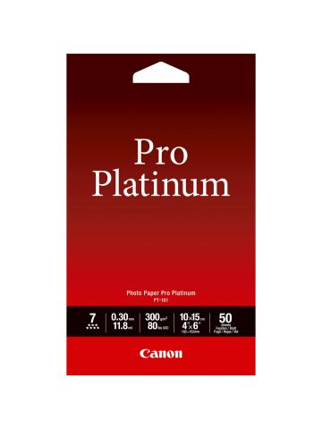 Canon PT-101 Pro Platinum Photo Paper 4x6” - 50 sheets