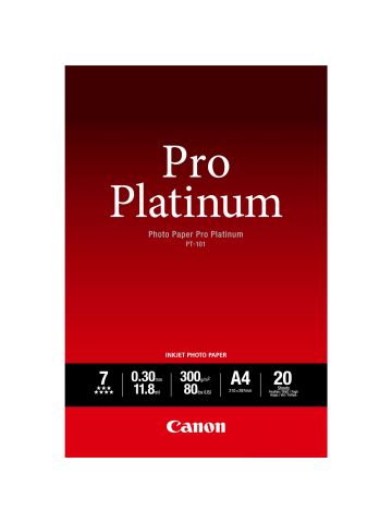 Canon PT-101 Pro Platinum Photo Paper A4 - 20 Sheets