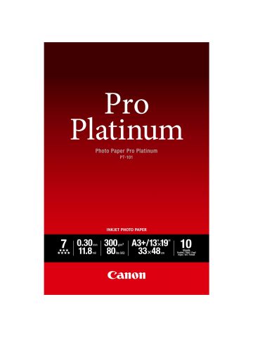 Canon PT-101 Pro Platinum Photo Paper A3 Plus - 10 Sheets