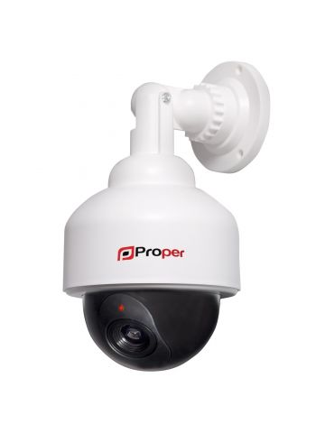 ProperAV Imitation Security Speed Dome Camera with Flashing Light White