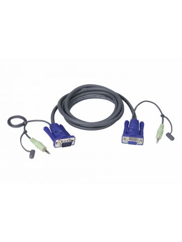 ATEN VGA / Audio Cable KVM cable Black 1.8 m